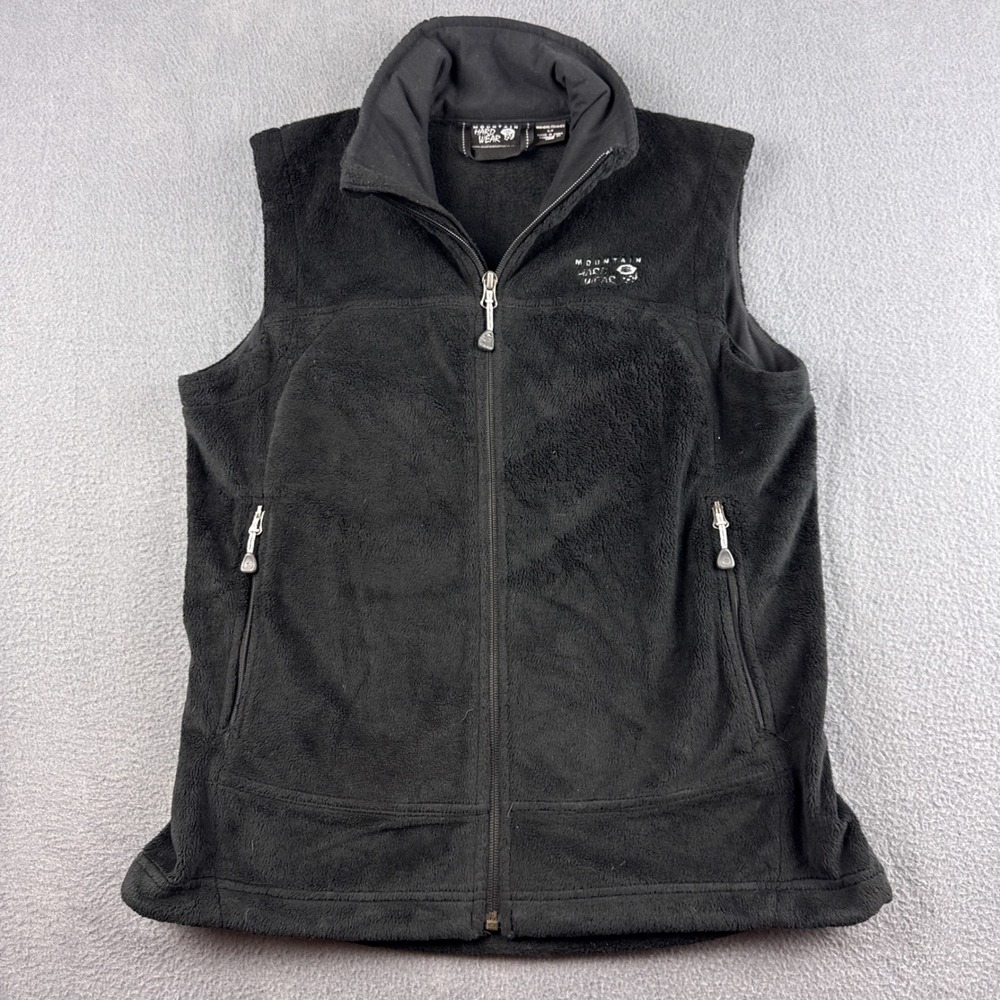 Mountain Hardwear Vest Women's S Black Monkey Woman Fleece Full Zip Gorp OL4264